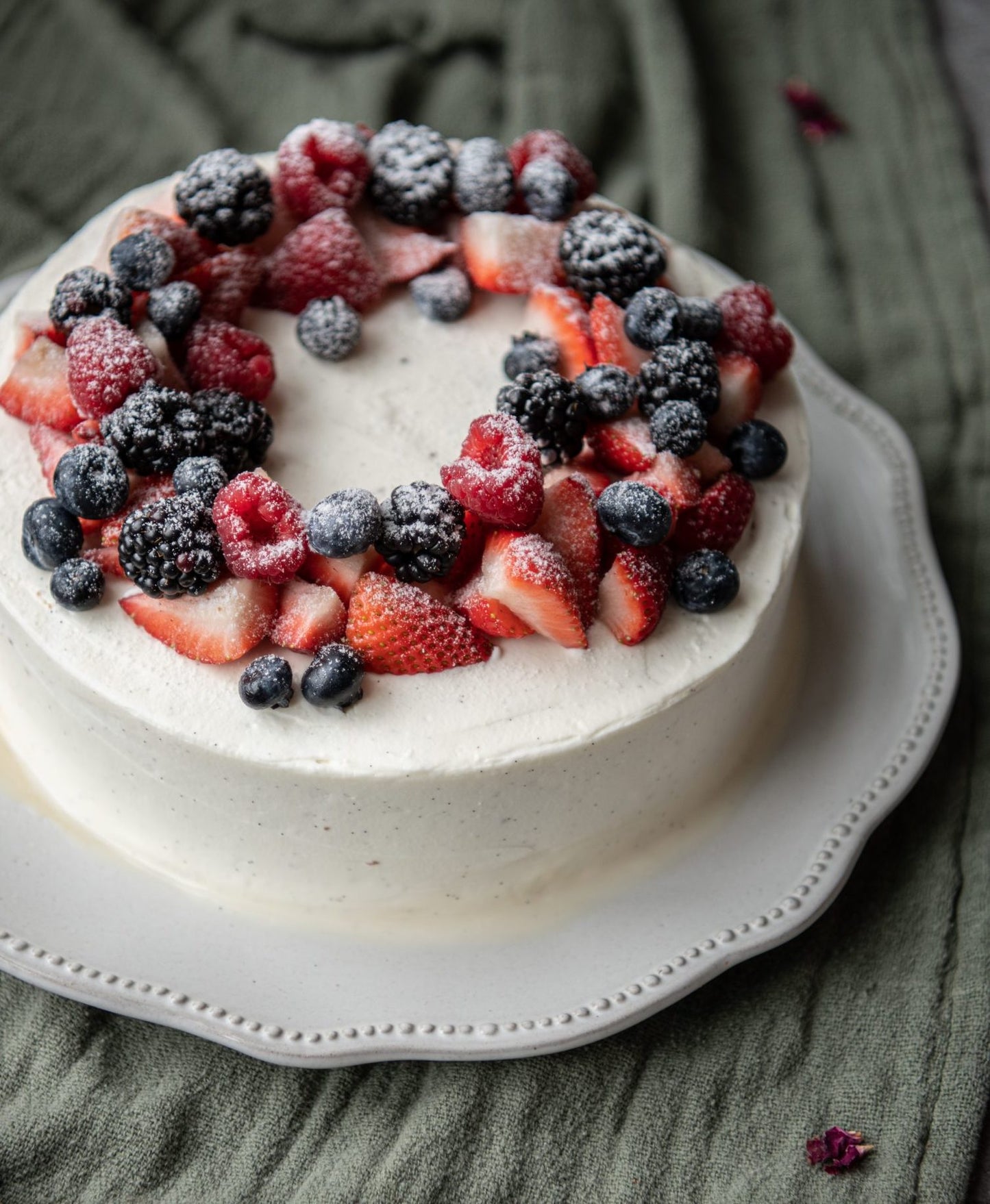 Tres leches cake with Berries