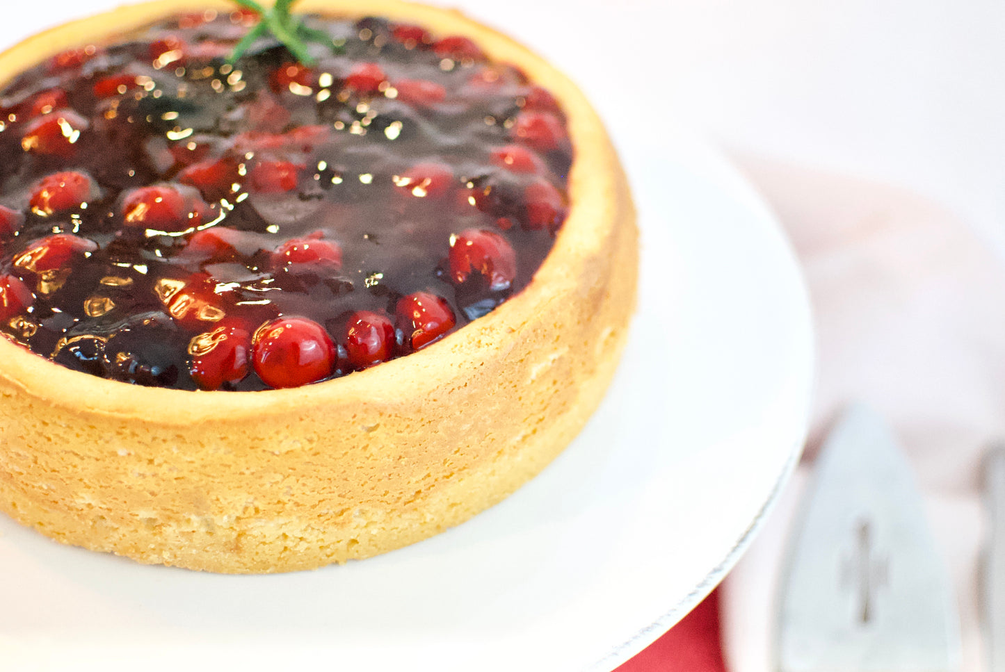 Cherry-Rosemary Cheesecake